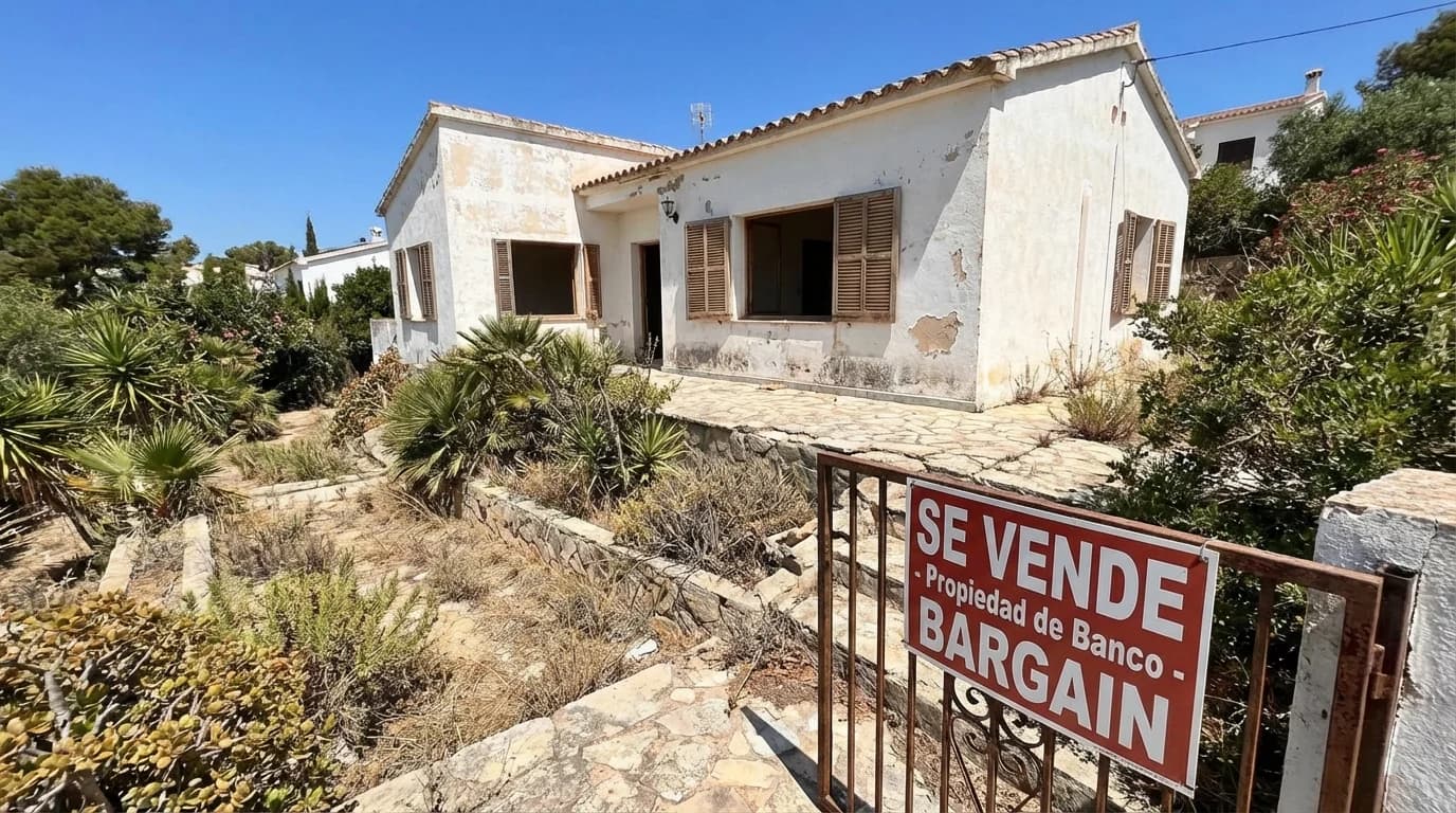 Tomt bankägt bostadskomplex med pool vid spansk kust, Costa Blanca solljus